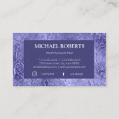 Moderne Minimalistische Lila-Foil-Metallic-Typogra Visitenkarte (Rückseite)