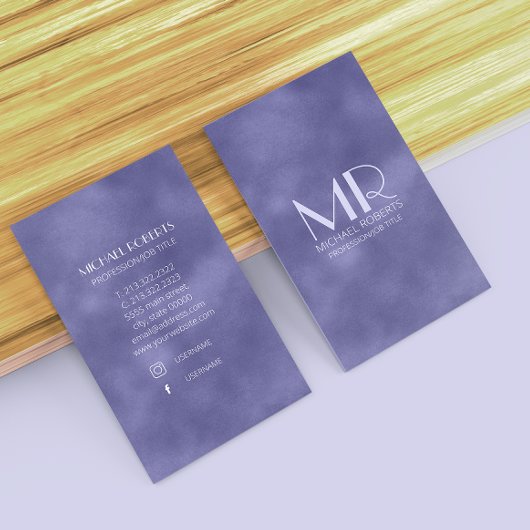 Moderne Minimalistische Lila-Foil-Metallic-Typogra Visitenkarte