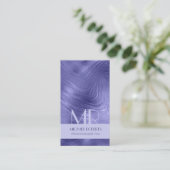 Moderne Minimalistische Lila-Foil-Metallic-Typogra Visitenkarte (Stehend Vorderseite)