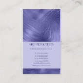 Moderne Minimalistische Lila-Foil-Metallic-Typogra Visitenkarte (Rückseite)