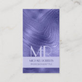 Moderne Minimalistische Lila-Foil-Metallic-Typogra Visitenkarte (Vorderseite)