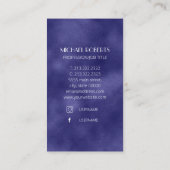 Moderne Minimalistische Lila-Foil-Metallic-Typogra Visitenkarte (Rückseite)