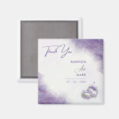 Moderne Minimalistische Lila Lilac-Hochzeit Magnet (Vorderseite/Rückseite)
