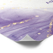 Moderne Minimalistische Lila Lilac-Hochzeitsstift Poster (Ecke)