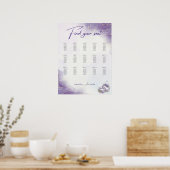 Moderne Minimalistische Lila Lilac-Hochzeitsstift Poster (Küche)