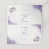 Moderne Minimalistische Lila Lilac Trendy Platzkarte (Außenseite Aufgefaltet)