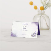 Moderne Minimalistische Lila Lilac Trendy Platzkarte (Vorderseite)
