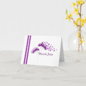 Moderne Minimalistische Lila Lüster Notecard Karte (Gelbe Blume)