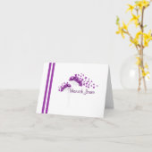 Moderne Minimalistische Lila Lüster Notecard Karte (Gelbe Blume)