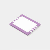 Moderne Minimalistische Lila Streifen Post-it Klebezettel (angewinkelt)