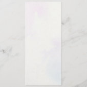 Moderne Minimalistische Lilac Lila Trendy Menükarte (Rückseite)