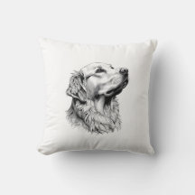 Moderne minimalistische Line-Art-Golden-Retriever-