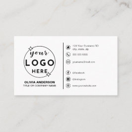 Moderne Minimalistische Logo-Custom-Icons Social M Visitenkarte