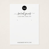 Moderne Minimalistische Logo-Schmuckkarte (Vorderseite)