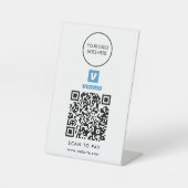 Moderne Minimalistische Logo-Venmo-Scan zu bezahle Sockelschild (Vorderseite)