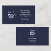 Moderne Minimalistische Logobestellung der Marine  Visitenkarte (Vorne/Hinten)