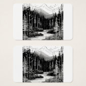 Moderne minimalistische Logolinie Art Wald (Vorne & Hinten)