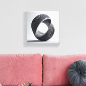 Moderne minimalistische Loop-Art - Abstrakte 3D-ve Leinwanddruck (Insitu (Wohnzimmer))
