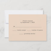 Moderne Minimalistische Magenta Orange RSVP Karte (Rückseite)