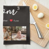 Moderne minimalistische Mama - individuelles Foto- Geschirrtuch (Viertel Falte)