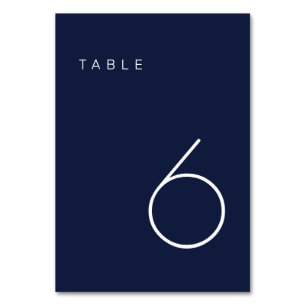 Moderne Minimalistische Marine und White Tischnumm Tischnummer