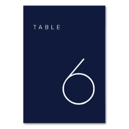 Moderne Minimalistische Marine und White Tischnumm Tischnummer