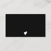 Moderne minimalistische Marmor Chic Ordnung danke Visitenkarte (Rückseite)