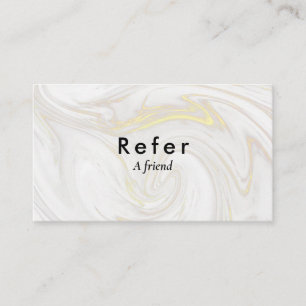 Moderne minimalistische Marmor-Optik Empfehlungskarte