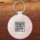 Moderne Minimalistische Marmortextur Overlay Pink  Schlüsselanhänger (Rückseite)