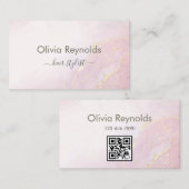 Moderne Minimalistische Marmortextur Rosa Gold Visitenkarte (Vorne/Hinten)