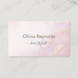 Moderne Minimalistische Marmortextur Rosa Gold Visitenkarte