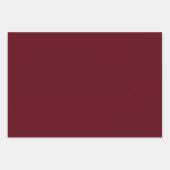 Moderne Minimalistische Maroon Burgundy Solid Colo Geschenkpapier Set (Vorderseite)