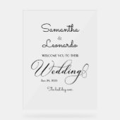 Moderne Minimalistische Mattierte Akryleihe Begrüß Acrylschild (Vorderseite)