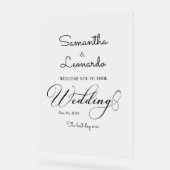 Moderne Minimalistische Mattierte Akryleihe Begrüß Acrylschild (Winkel)