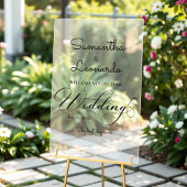 Moderne Minimalistische Mattierte Akryleihe Begrüß Acrylschild