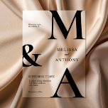 Moderne Minimalistische Mattierte Hochzeit Acryleinladungen<br><div class="desc">Moderne Minimalistische Mattierte Akryllische Hochzeitseinladung. Enthält fett formatierte Monogramm-Typografie und minimales grafisches Design. Personalisieren Sie Text mit allen Details Ihres besonderen Tages.</div>