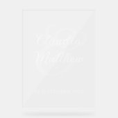 Moderne Minimalistische Mattierte Hochzeit Acrylschild (Vorderseite)