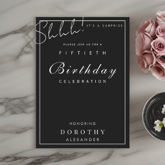 Moderne Minimalistische Meilensteine Überraschung  Einladung