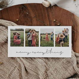 Moderne Minimalistische Merry alles 4 Foto Collage Feiertagskarte