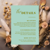 Moderne Minimalistische Minzgrün-Details Begleitkarte