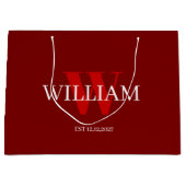 Moderne, Minimalistische Mit Monogramm Geschenktas Große Geschenktüte (Vorderseite)