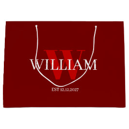 Moderne, Minimalistische Mit Monogramm Geschenktas Große Geschenktüte