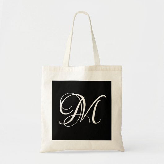 Moderne Minimalistische Mit Monogramm Hochzeitstor Tragetasche (Vorne)