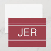 Moderne Minimalistische Mit Monogramm Initialen Ro Mitteilungskarte (Vorne/Hinten)