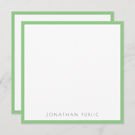 Moderne Minimalistische Mit Monogramm Vorlage Eleg (Vorne/Hinten)