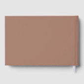 Moderne Minimalistische Mocha Mousse Wedding Gästebuch (Rückseite)