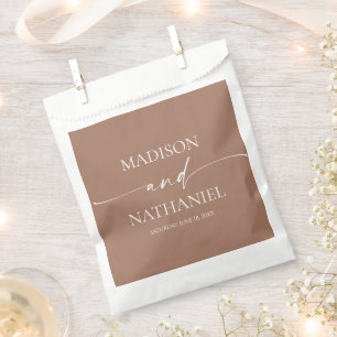 Moderne Minimalistische Mocha Mousse Wedding Geschenktütchen