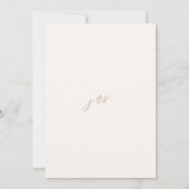 Moderne Minimalistische Mocha Script Foto Hochzeit Save The Date (Rückseite)