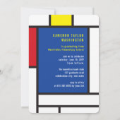 Moderne Minimalistische Mondrian Foto Graduation P Einladung (Rückseite)