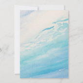 Moderne Minimalistische Mongram Beach Hochzeit Einladung (Rückseite)